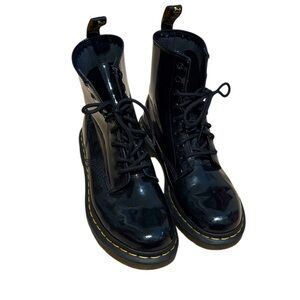 Dr Marten 1460 Boot in Black Patent Leather